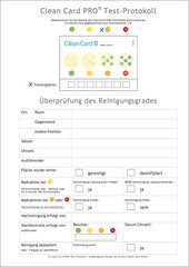 Clean Card® PRO Testprotokoll DIN A
