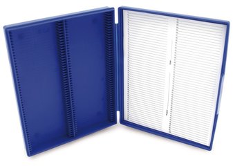 Objektträgerkasten, 100 Stellplätze