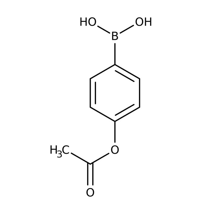 4-Acetoxybenzenboronsäure, 97 %, Alfa Ae