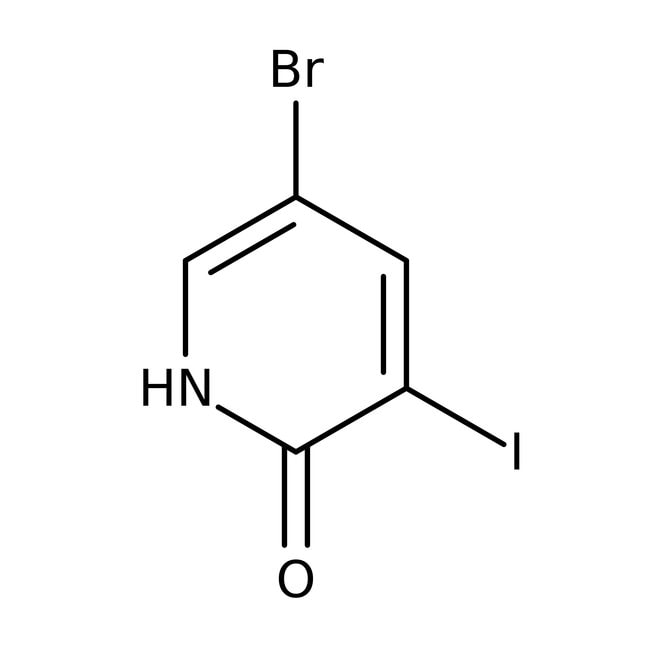 5-Brom-3-iod-2-hydroxypyridin, 97 %, Alf