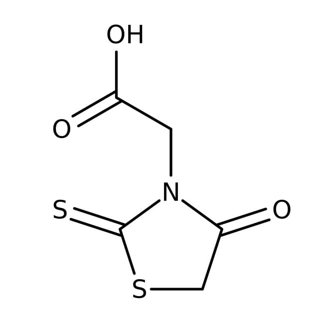 Rhodanin-3-essigsäure, 98 %, Alfa Aesar