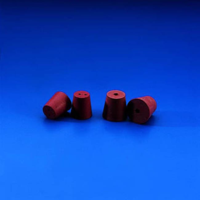 Kartell Rote Gummistopfen, 1 Bohrung, ko