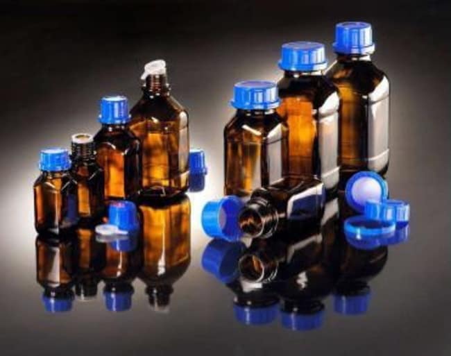Pohli Amber Narrow-neck Square Bottles,
