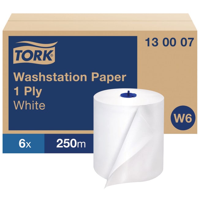 6ROLL Tork Basic Paper White W6 Wiping P