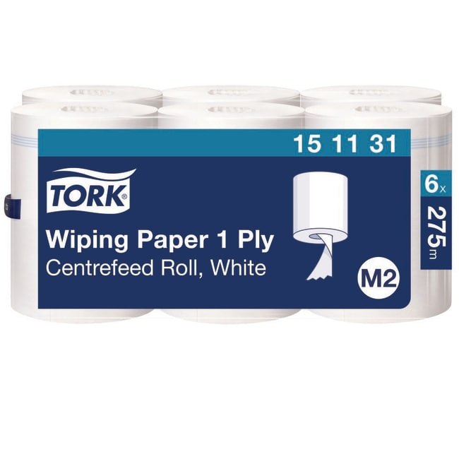 6ROLL Tork Centrefeed Wiping Paper White