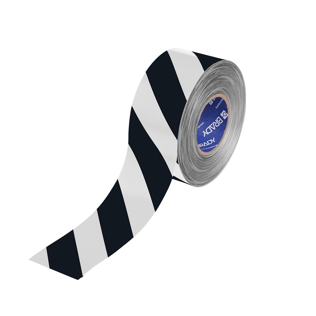 Black White Floor Marking Tape 76.20 mm
