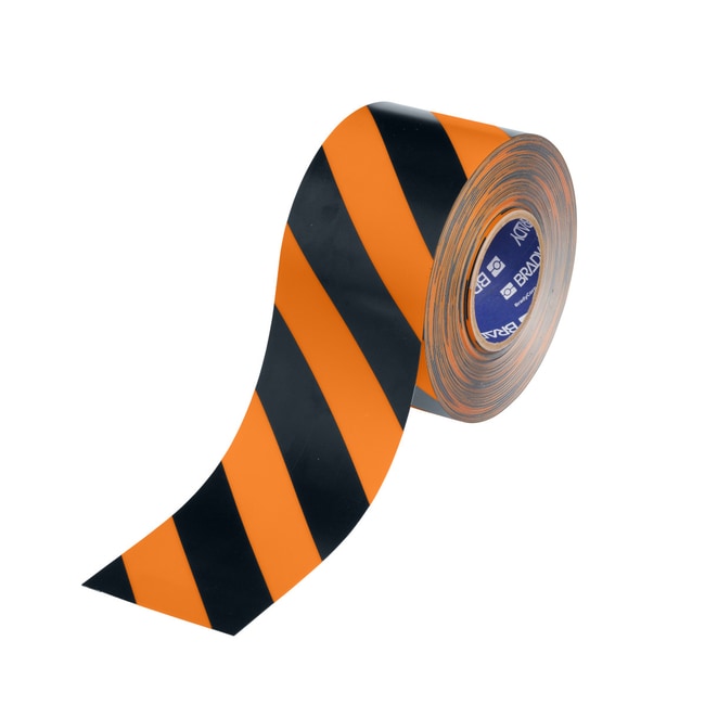 Black Orange Floor Marking Tape 101.60 m