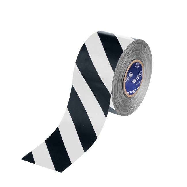 Black White Floor Marking Tape 101.60 mm