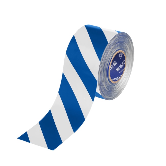 Blue White Floor Marking Tape 101.60 mm