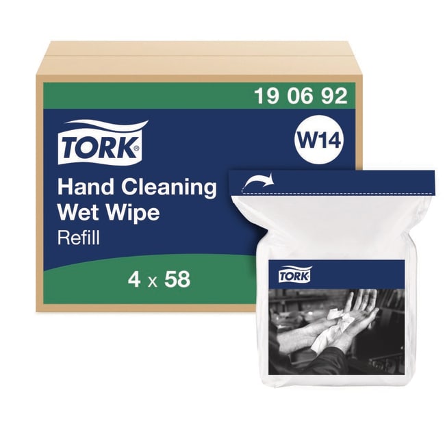 4ROLL Tork Hand Cleaning Wet Wipe Refill