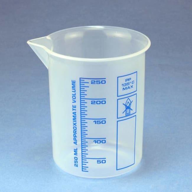 Becher aus Polypropylen, niedere Form, g