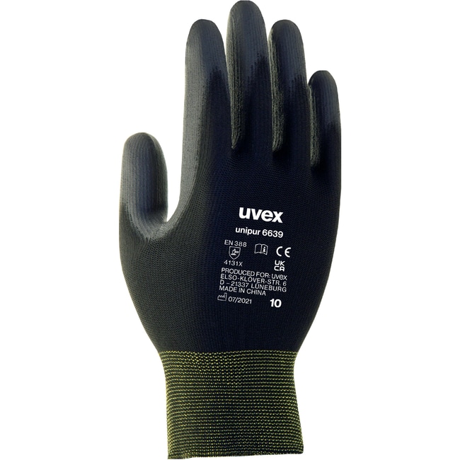 10PR Nylon/PU-knitted-glove,Unipur 6639,