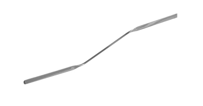 Mikro spatula bent, 18/10 steel, L=150mm