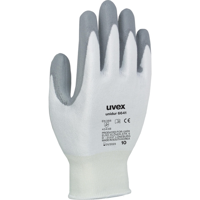10PR HPPE/PU-glove,Unidur 6641,size 6