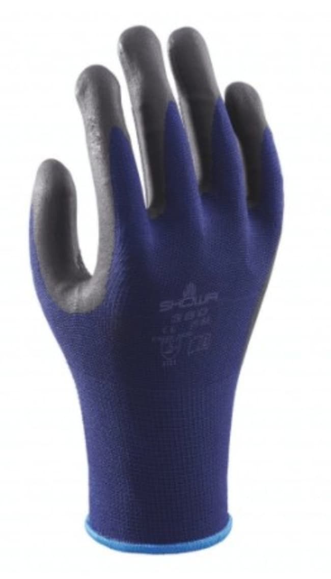 10PR GLOVES, 07 M, NITRILE, BLUE