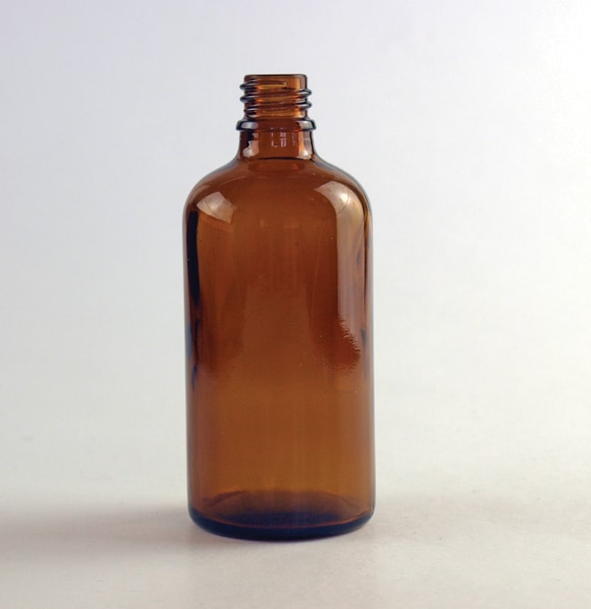 Karl Hecht Braune Tropfflaschen aus Glas