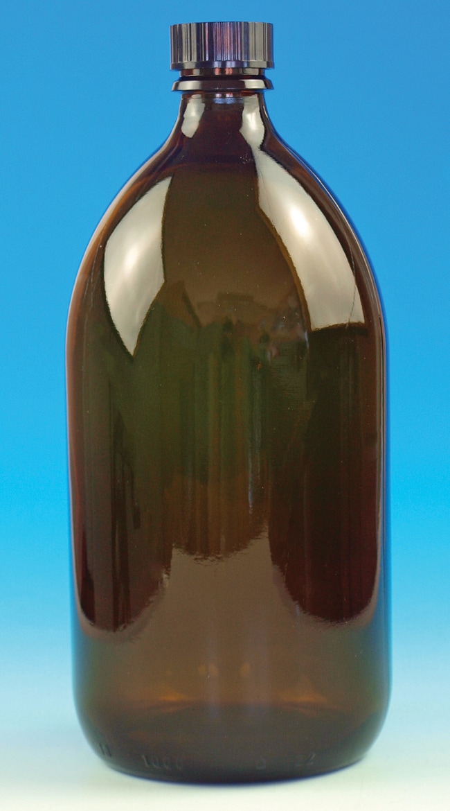 Karl Hecht Bernsteinfarbene Glasflasche