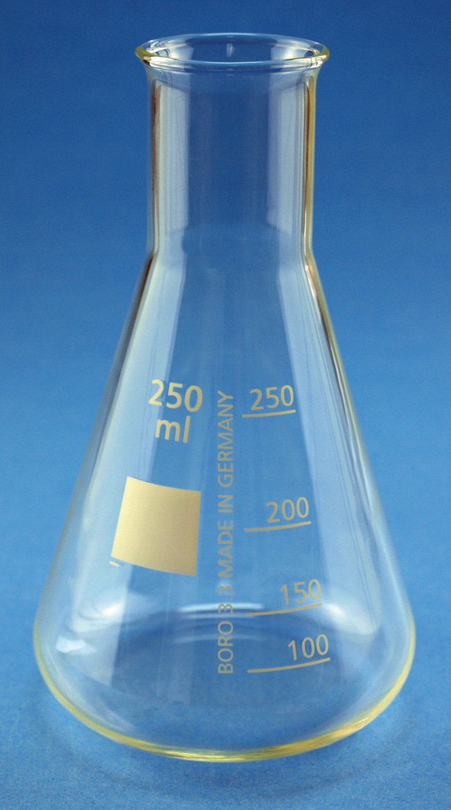 Karl Hecht Erlenmeyerkolben aus Glas mit