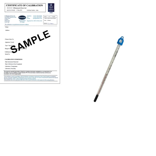 155mm Lab. Thermometer -10/110C Total im