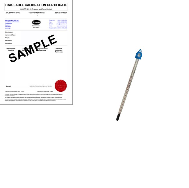 155mm Lab. Thermometer -10/50C Total imm