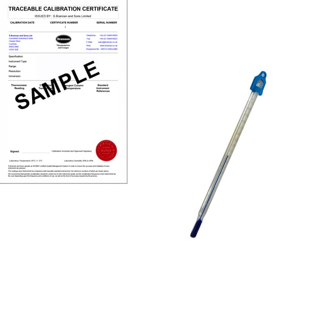 155mm LOtox Thermometer -10/110C 1.0C di