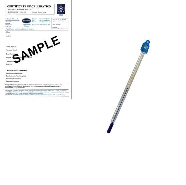 155mm LOtox Thermometer -10/110C 1.0C di
