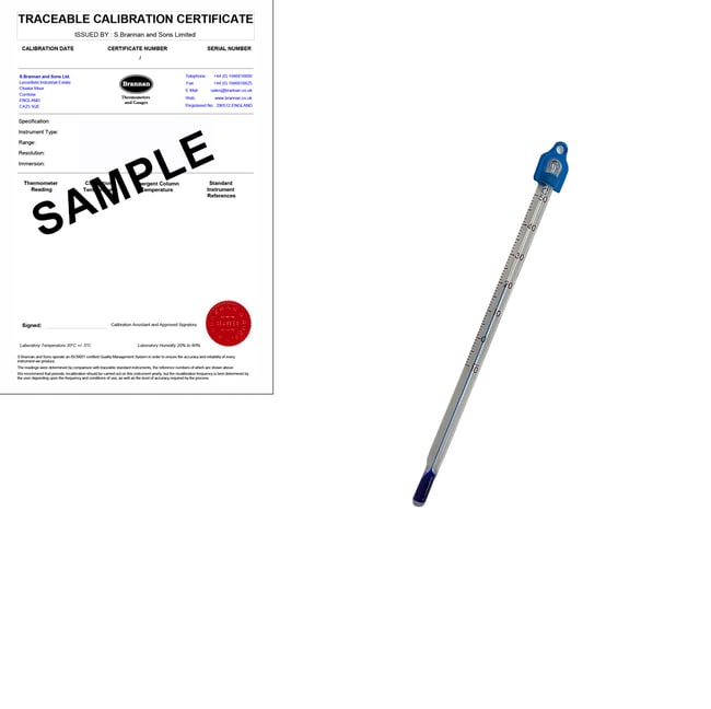 155mm LOtox Thermometer -10/50C 1.0C div