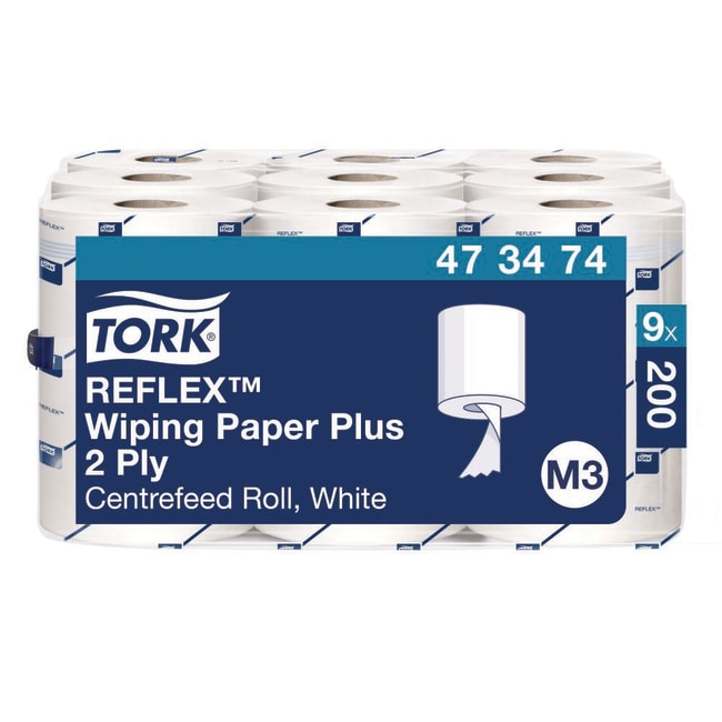 9ROLL Tork Reflex Wiping Paper Towel Plu