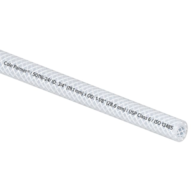 15M Reinforced Clear TPE Tubing 3/4x1-1/
