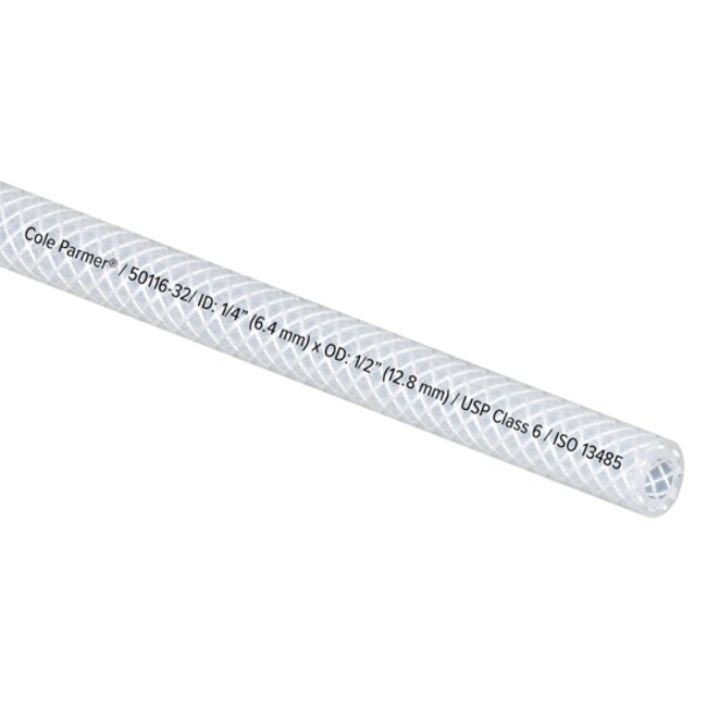 15M Reinforced Clear TPE Tubing 1/4x1/2"