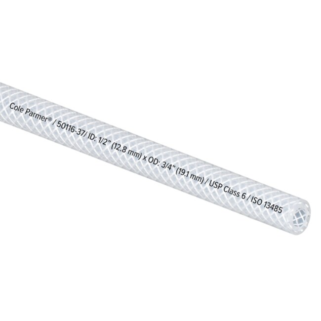 15M Reinforced Clear TPE Tubing 1/2x3/4"