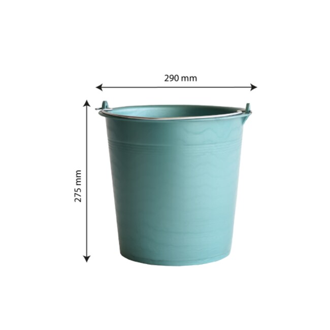 11LT Green round bucket with handle