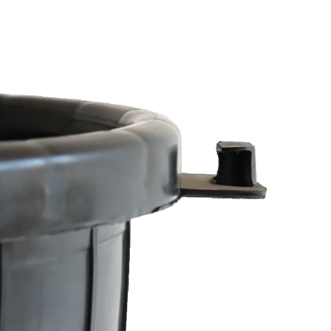 50LT Black round dustbin and lid