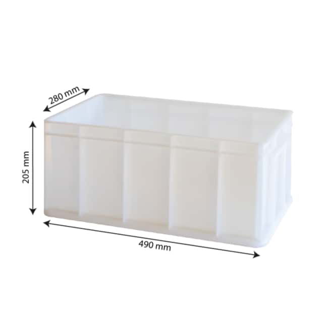 20LT White stackable reinforced containe
