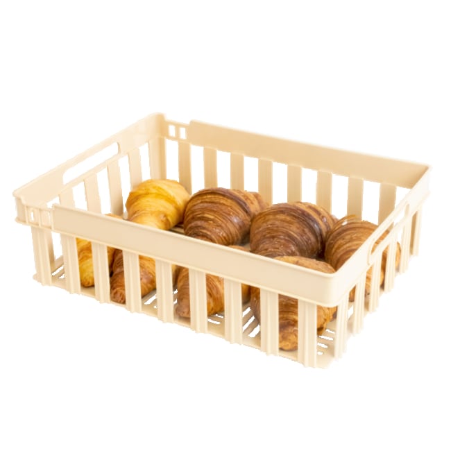 13LT Beige stacking and nesting perforat