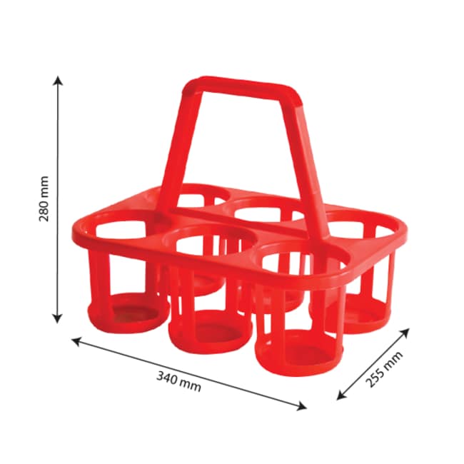 Red bottle holder