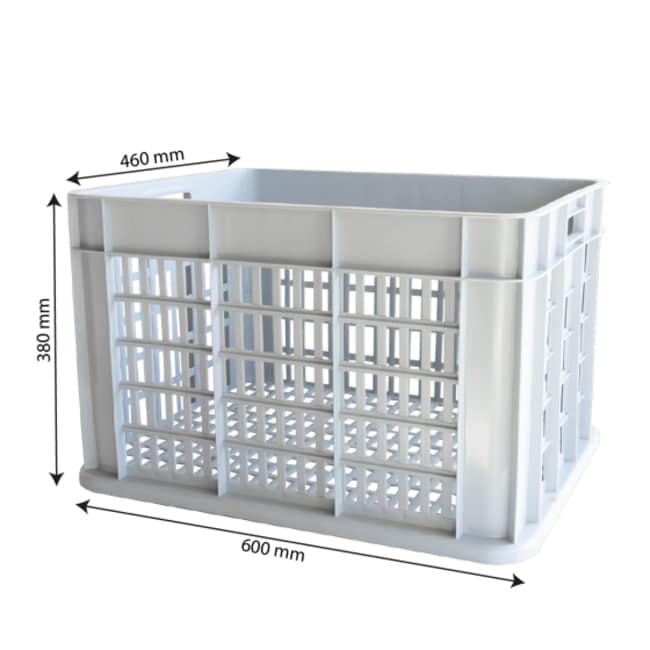 80LT Grey perforated crate