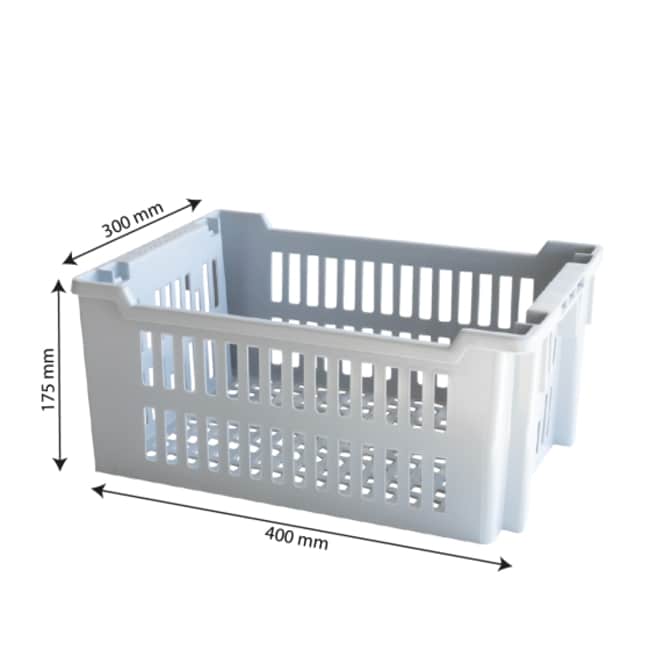 13LT White stacking and nesting perforat