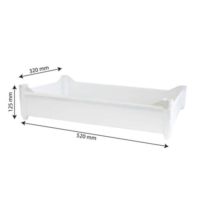 11LT White stackable bin with 4 feet 520