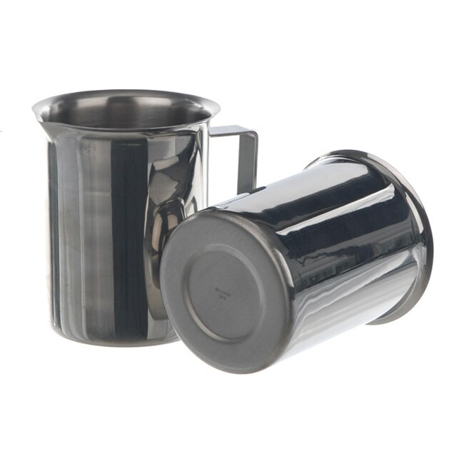 Beaker w. rim, spout a. handle, 18/10, s