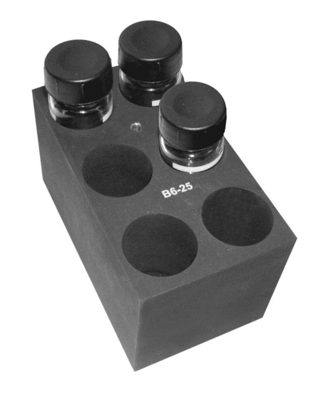 Block with 6 holes of 25 mm diameter,fla
