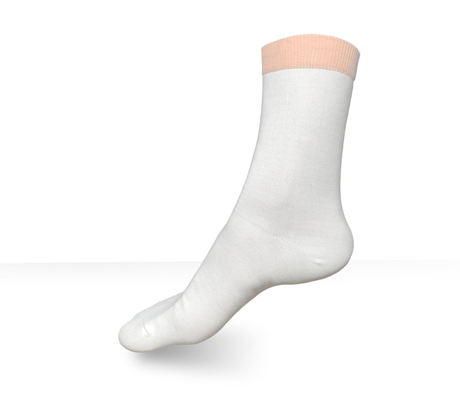 200PR Cleanroom Socks, White, 100% Polye