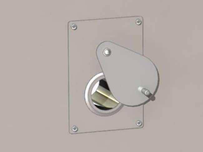 Durchführung 100mm, mit Klappe verschlie