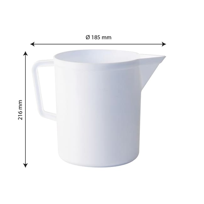 5LT White graduated pitcher