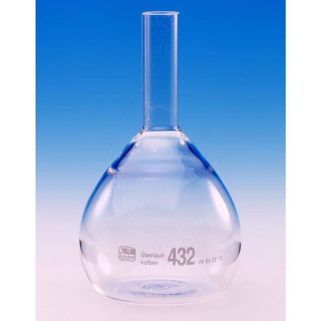 Karl Hecht Uberlaufmesskolben aus Glas,