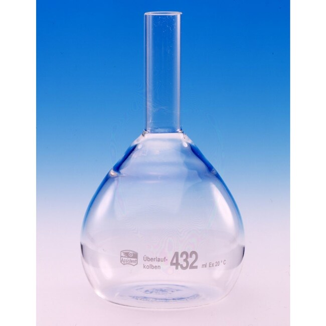 Karl Hecht Uberlaufmesskolben aus Glas,