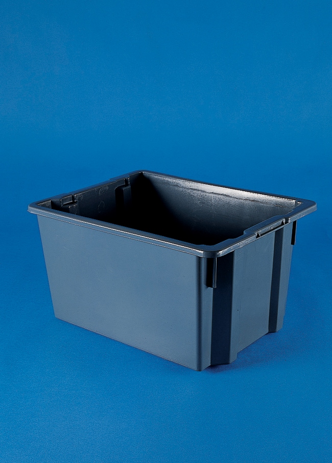 Transportbehälter, HDPE, 27 Liter, grau,