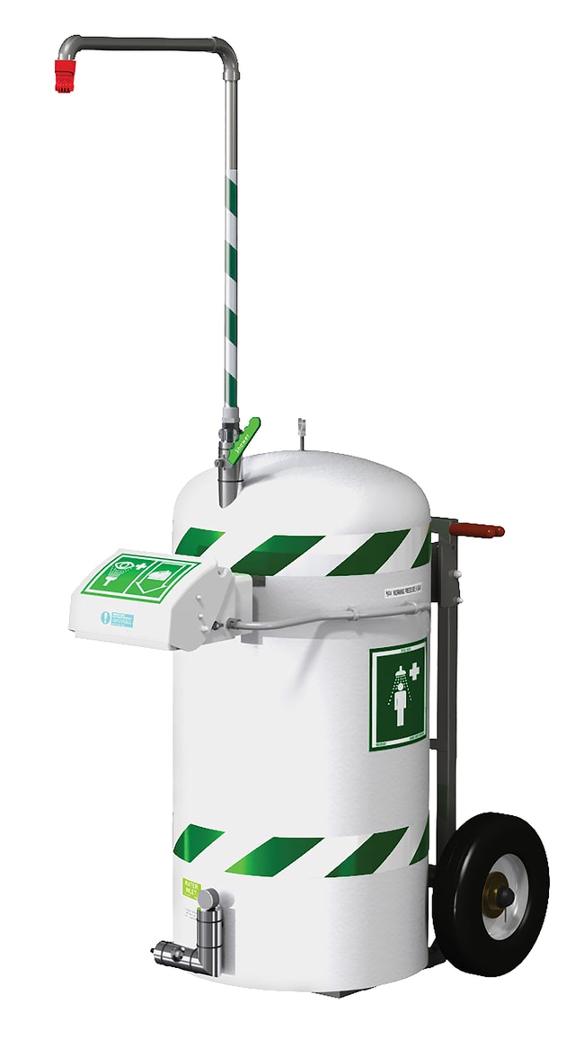 Jacketed Mobile Safety Shower with Eye/F