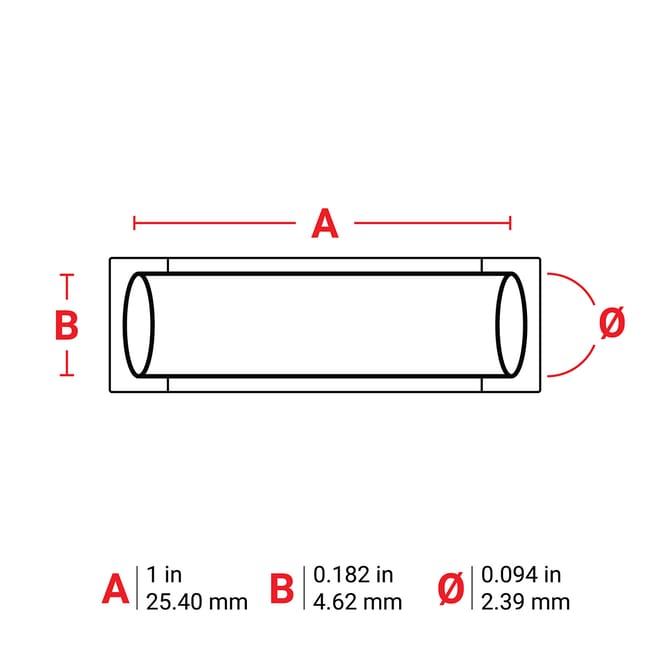 100ROLL Sleeve Polyolefin 25.40 mmx4.62