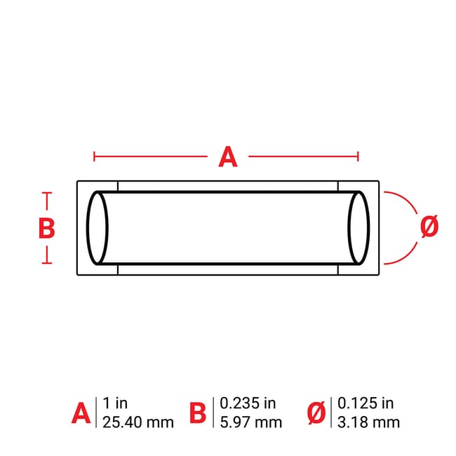 100ROLL Sleeve Polyolefin 25.40 mmx11.28